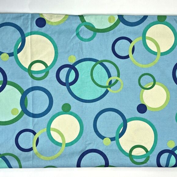 Braemore Home Decor Fabric 4 Yard Piece Screen Printed USA Vat Colors Blue Green - Picture 2 of 5